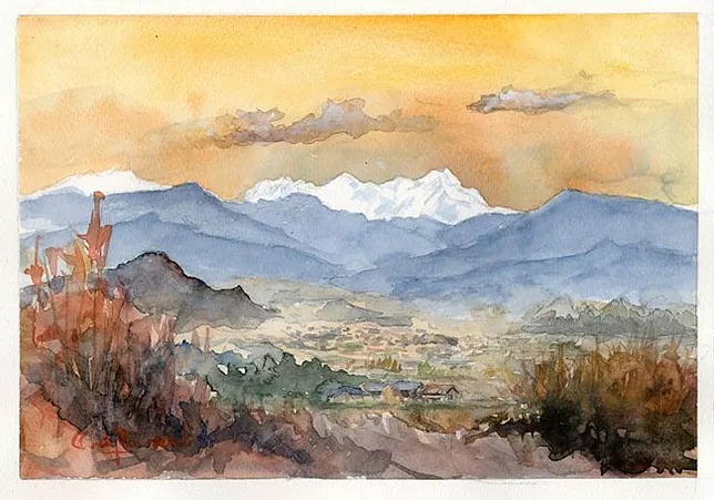 白い山