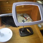 LEDライト付きスタンドルーペ